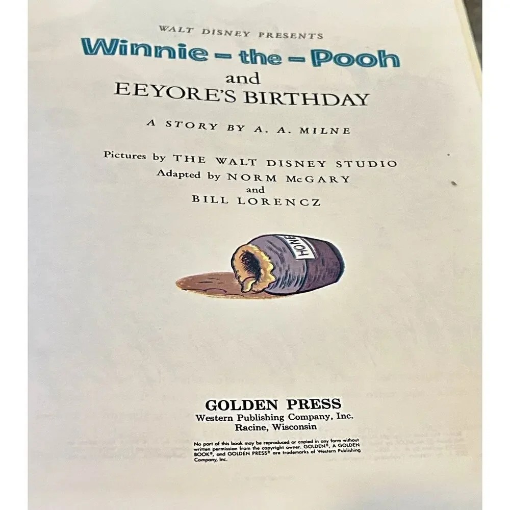 Vintage Kids Golden 3 Book Lot- Benji, Winnie Pooh, Woodie Woodpecker